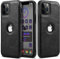 Sibada Logo View Kompatibel mit iPhone 12 Pro Max Hülle Slim Premium Vegan Leder Classic Luxus Elegant Thin Cover (2020) 6,7 (Schwarz)