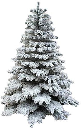 NAMUlA Hochwertiger künstlicher Weihnachtsbaum mit beflockter Schneefichte, aufklappbar, weihnachtlich geschmückte Bäume, echtes Gefühl, unbeleuchtet für den Urlaub, grün, 180 cm (6 Fuß) Fashionable