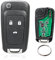 3 Tasten Klapp Schlüssel Fernbedienung für Opel Vauxhall Astra J Corsa E Insignia Zafira C (433MHz ID46 Chip) (3 Tasten)