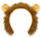 SIOTMERA Lion Ears Headband Lion Costume for Adult, Animal Ears and Horn for Halloween Cosplay Washing Face Makeup Animals Party, Reddish Brown
