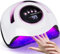 GUHAOOL Lampada Unghie UV LED, 180W Fornetto Unghie Può Curare Rapidamente, con 4 Timer 10s/30s/60s/99s,Sensore Di Avvio Automatico, LCD Display Lampada per unghie per Gel Nail Polish Light, Bianco