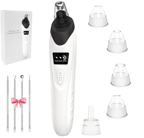 Extracteur de points noirs 2024, nettoyeur de pores du visage - 5 puissances d'aspiration, 5 sondes - Kit d'aspirateur électrique rechargeable par USB pour adultes