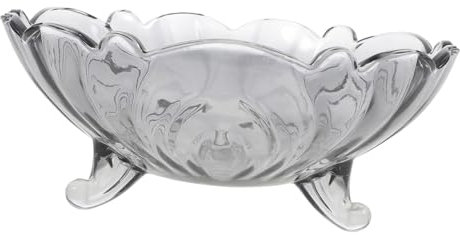 ABOOFAN 1Stk Obstschale Kristallplatte obst Platte Essenstabletts Eisteller Gemüsefach Süßwarenteller Dessertschale aus Glas Mutter Trockenobstkorb Kuchenform Kristallglas Nachtisch