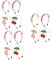 Ipetboom 12 Stk Stirnbänder für kleine Mädchen Party-Kopfschmuck bequeme Stirnbänder die Blumen dartscheibe kinder Tiara Party-Kopfbedeckung Kirschhaar Kirsche Stirnband Haarschmuck Baby
