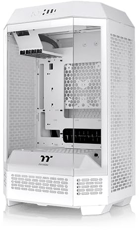 Thermaltake Tower 300 Snow Micro-ATX Case; 2x140mm CT Fan Included; Support Up to 420mm Radiator; Optional Chassis Stand Kit Allows Horizontal Display; CA-1Y4-00S6WN-00; 3 Year Warranty