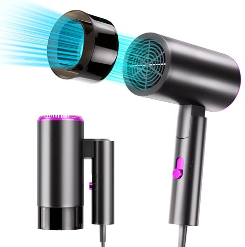 Haartrockner Ionen, Ionen Föhn, Nisperos Reisefön Klappbar Klein, Hair Dryer, Haartrockner & Zubehör, 2 Heiz- und 3 Geschwindigkeitsstufen Schonendes Styling & Gleichmäßige Wärmeverteilung