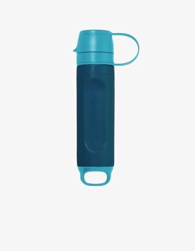 Lifestraw Peak Series Solo - Individual Water Filter for Hiking, Camping, Travel, Survival - Removes Bacteria, Parasites & Microplastics, Blue Raspberry