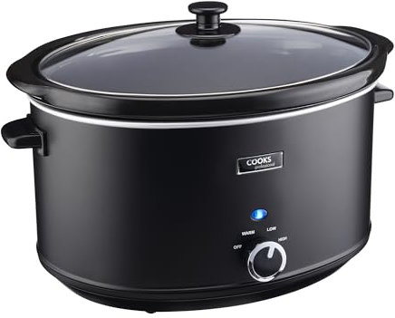 Cooks Professional Slow Cooker | Slow Cookers with Glass Lid & 2 Heat Settings | Including Keep Warm Function | One Pot Cooker for Large Family | 8 Litres