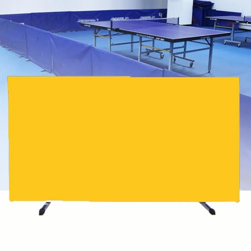 OHaGin Faltbare Tischtennis-Schallwände, Tischtennisplatz-Zaun-Umrandungs-Hindernisblöcke, tragbare temporäre Trennwände für Schulen und Stadien (Farbe: Blau, Größe: 140 x 75 cm – 10 Stück) (Gelb 1