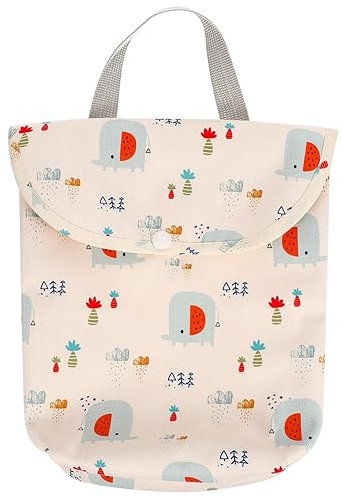 UPKOCH Windeltasche Für Junge Mädchen Wasserdichter Aufbewahrungsbeutel Mit Zwei Fächern Für Nasse Und Trockene Windeln Praktischer Handheld-organizer Für Unterwegs Für Neugeborene