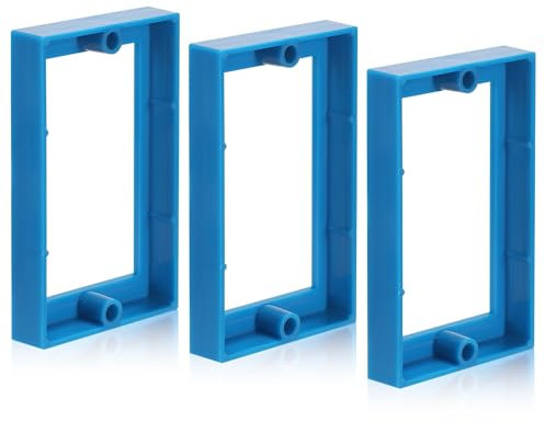 3pcs Single Gang Receptacle Outlet Box Extenders, 1/2 Electrical Box Extender Junction Box Extender for Electrical Box and Electrical Outlet Switches (Blue)