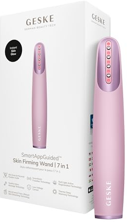 GESKE Skin Firming Wand | 7 in 1 | Anti-Aging | Mikrostrom Facelift | Reduziert Alterserscheinungen | Fortschrittlicher Facial Firmer | Red LED Light Technology | Reduziert Alterserscheinungen | Fortschrittlicher Facial Firmer | Red LED Light Technology