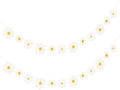 LQIOACU gänseblümchen deko gänseblümchen daisy Girlande Blumen Blumen Papier gänseblümchen deko,2 Stück, einfach und schön, geeignet für Geburtstagsfeier, Sommerparty Dekoration