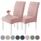Ystyle Coprisedie Con Schienale 2 Pezzi, Elasticizzato Copri Sedie Soggiorno Cucina, Copri Sedia Universali Sala Da Pranzo, Moderno Coprisedia Lavabile Estraibile, Rosa