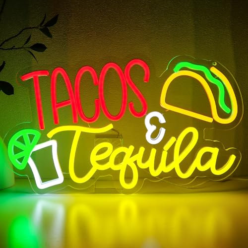 Tacos and Tequila Neon Sign