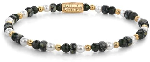 Rebel & Rose Damen-Armband Green Glam Rocks Party 4 mm RR-40158-G-S