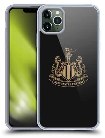 Head Case Designs Officially Licensed Newcastle United Football Club Gold Crest Gel Case [Military Grade Protection] Compatible with Apple iPhone 11 Pro Max and Compatible with MagSafe
