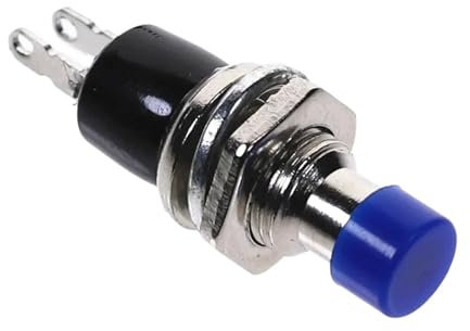 10 pièces PBS-110 7MM bouton-poussoir momentané appuyez sur l'interrupteur de réinitialisation momentané ON OFF bouton-poussoir Micro-interrupteur normalement ouvert non(Blue)