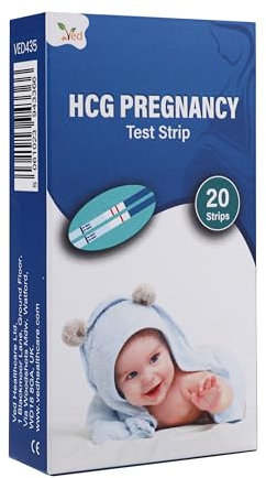 VED Schwangerschaftsteststreifen, 20 x Frühschwangerschaftstests 10 MIU/mL, HCG-Teststreifen