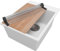 PRIMAGRAN Evier Cuisine en Granit Blanc 38x50cm, Lavabo 1 bac + Kit de Vidage + Accessoires, Évier à Encastrer au meuble 40cm - Riga