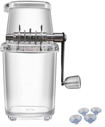 ANNJUC Ice Crusher Manual Rotary Ice Crusher Cocktails Machine Ice-Cube Crushed Smoothies Ice Crusher Machine Home A