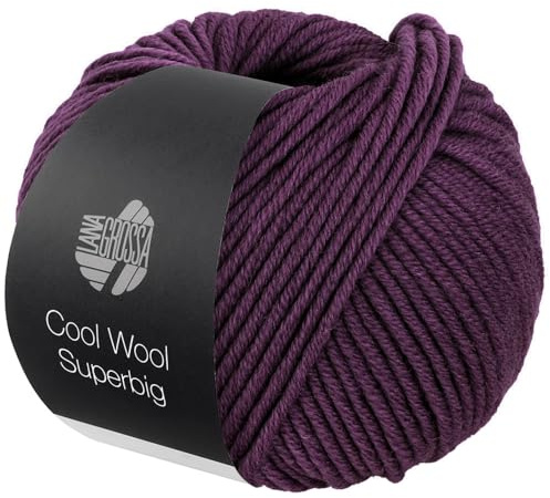 LANA GROSSA Meilenweit Superbig | Pure extrafeine Merinowolle, waschmaschinenfest und filzfrei | Handstrickgarn aus 100% Schurwolle (extrafine) | 50g Wolle zum Stricken% Häkeln | 80m Garn FB 13