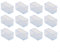 Lot de 12 housses rectangulaires en PVC pour pieds de meubles - Antidérapantes - En plastique transparent - Protection contre les rayures et la réduction du bruit - 25 x 50 mm