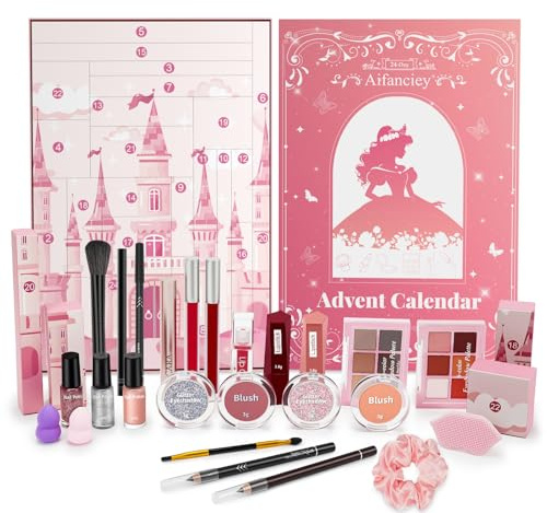 Beauty Adventskalender 2025 Mädchen mit 24 Exquisite Kosmetik Geschenk für Mädchen Teenager Frauen, Hochwertiger Beautyprodukten Eine Abwechslungsreiche Verwöhnende Und Stylische Adventszeit-24 Stück