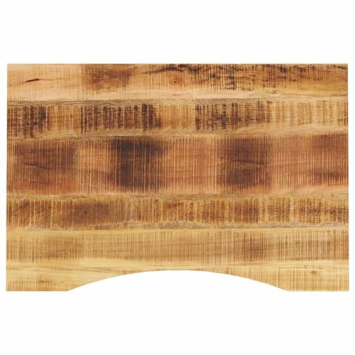 Solid Mango Wood Desk Table Top, 90x50x2.5 cm, Natural Finish, Office Computer Dining Tabletop, Rustic Home Furniture