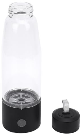 Generic High Performance Hydrogen Water Bottle 2300PPB SPE PEM Technology Advanced Rechargeable Hydrogen Water Generator for Health and Wellness Black 460ml