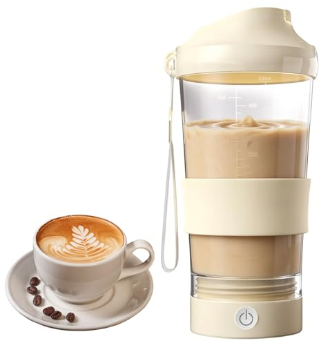 KUWUNG 530ml Elektro Shaker Proteinshake, Shaker elektrisch 7000 U/min, Perfekt für Gym & Reise BPA frei – Drink Mixer to Go – Premium Eiweißshaker – spülmaschinengeeignet - für Yoga Fitness Sport