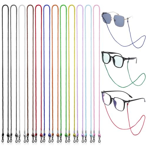 Ouligay 12 Stück Nylon Brillenkette Damen Geflochten Brillenband Modische Brillenbänder Glasses Strap Eyeglass Chain Für Brille Brillen Sonnenbrille Lesebrille Mehrfarbig