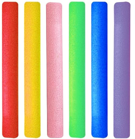 6 Stück Poolnudeln, 75 cm Bunte Solide Poolnudel Schaumstoff