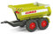 Rolly Toys 122219 - rollyHalfpipe Claas (Alter 3-10 Jahre, Rundmulden-Kipper, kippbare Heckklappe, Zweiachsanhänger), 89 cm × 43 cm × 49 cm