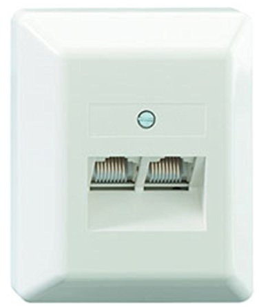 Rutenbeck 13010130 Steckdose, RJ-45, -50 °C, weiß, Kunststoff, IP20, 125 V