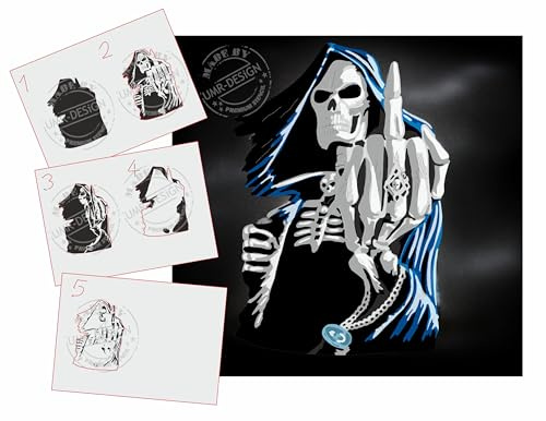 UMR-Design Step by Step Airbrush Schablone AS-117 M ca 13 cm x 10 cm