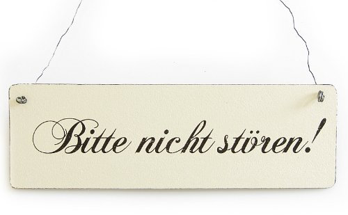Interluxe Shabby Vintage Dekoschild Türschild Bitte Nicht STÖREN Schild Landhaus Impression Holzschild