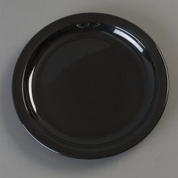 Carlisle KL20103 Kingline Melamine Sandwich Plate, 7.25, 0.74 Height, 7.22 Width, 7.22 Length, Melamine, Black (Pack of 48)