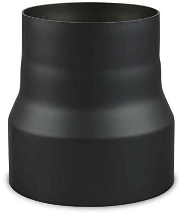 EWO Ofenrohr Reduzierung 180 auf 150 (Schwarz) – Reduzierstück 2mm Stahlblech – Rauchrohranschluss für Kaminöfen mit Senothem-Beschichtung – ruß-, frost- und tauwechselbeständig