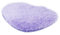 Tappeto per camera da letto, a forma di cuore, soffice, Poliestere, Purple, 60X 70 cm