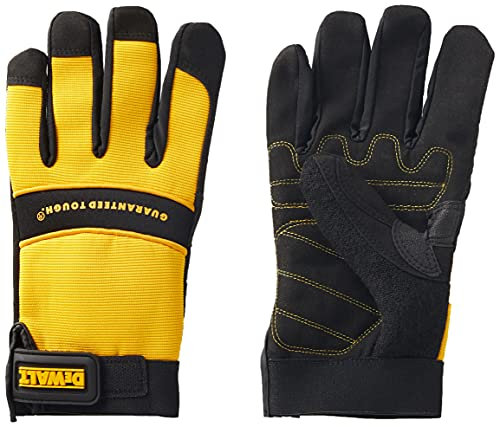 DEWALT alle Zweck Kunstleder Palm Spandex Rückseite Klettverschluss Handgelenk Arbeit Handschuh, DPG20XL