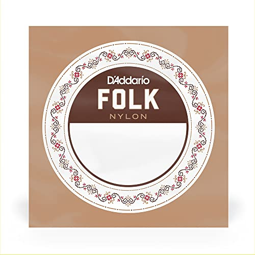 D'Addario BEB037W .037 Folk Single Nylon String with Ball End for Guitar - Bronze Wound
