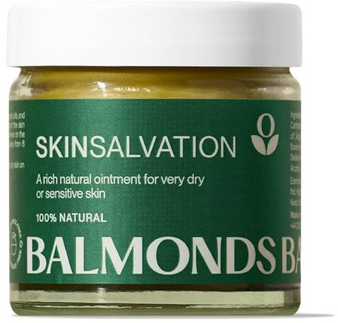 Ekzem Creme - Balmonds - Skin Salvation 60ml - 100% Natürliche - Psoriasis Salbe für Babys, Kinder, Erwachsene, die zu Ekzem - Psoriasis und Neurodermatitis neigen, Heilende