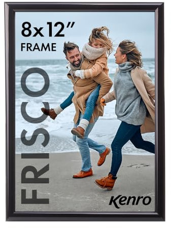 Kenro Frisco FR2030B Cadre photo à poser ou à suspendre au mur avec façade en verre Noir 20 x 30 cm