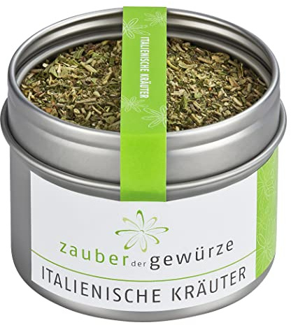 Zauber der Gewürze Italienische Kräuter - mediterranes Universal-Gewürz für Pizza, Pasta und Salate, Gewürzmischung, Kräutermischung, Top-Qualität in wiederverschließbarer Aroma-Dose, 35 g