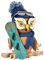 Drechslerei Kuhnert - Rauchfigur/Räucherfigur - Eule mit Snowboard aus Massivholz - ca. 15 cm - Made in Germany