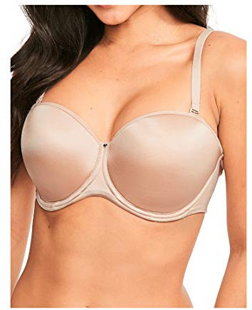 Fantasie Women's Aura Moulded Underwire Multi-Way Strapless Bra T-Shirt, Opaque, Natural Beige, 38E