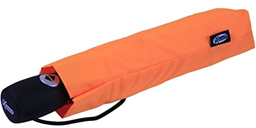 iX-brella Leichter Solider Taschenschirm mit Auf-Zu-Automatik - mid Class - neon-orange