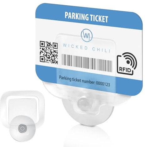 Wicked Chili 2er Set Parkausweis Auto Halterung Windschutzscheibe mit 30mm Saugnapf, Kartenhalter, Parkscheinhalter, Parkausweishalter, Kartenhalter Autoscheibe (Made in Germany) transparent, 2X
