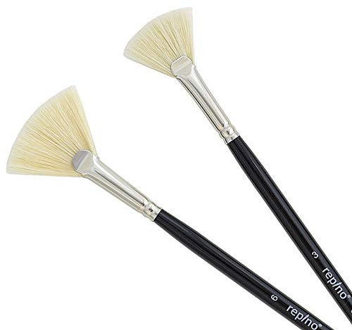 Repino Fächerpinsel Set Künstlerpinsel Pinselset feinster Qualität Fächer Pinsel für Ölfarben Acrylfarben